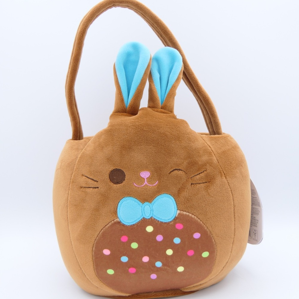 Original Squishmallows Lancelot The Chocolate Bunny Easter Egg Basket w/ Tag